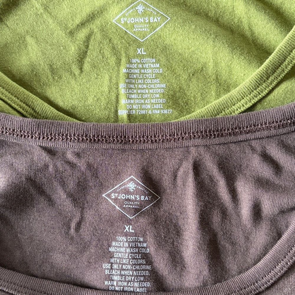 St. John's Bay Set of 2 Long Sleeve Tees - Picture 2 of 6